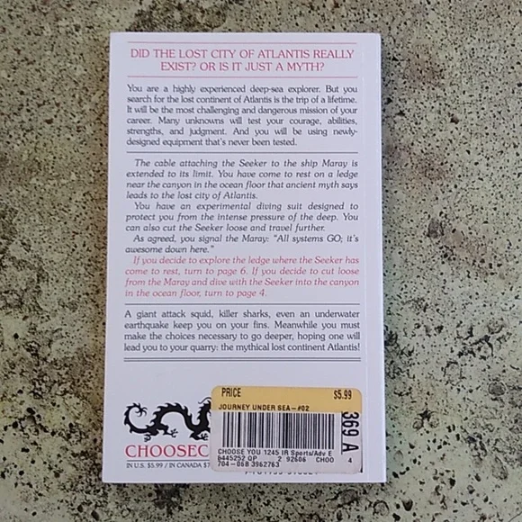 Journey Under Sea Choose Your Own Adventure Children's Chapter Book Junior - Picture 2 of 6